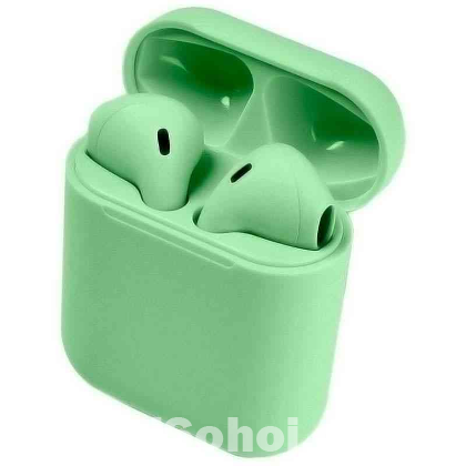 i12 Wireless Bluetooth Earphones Headset--Green